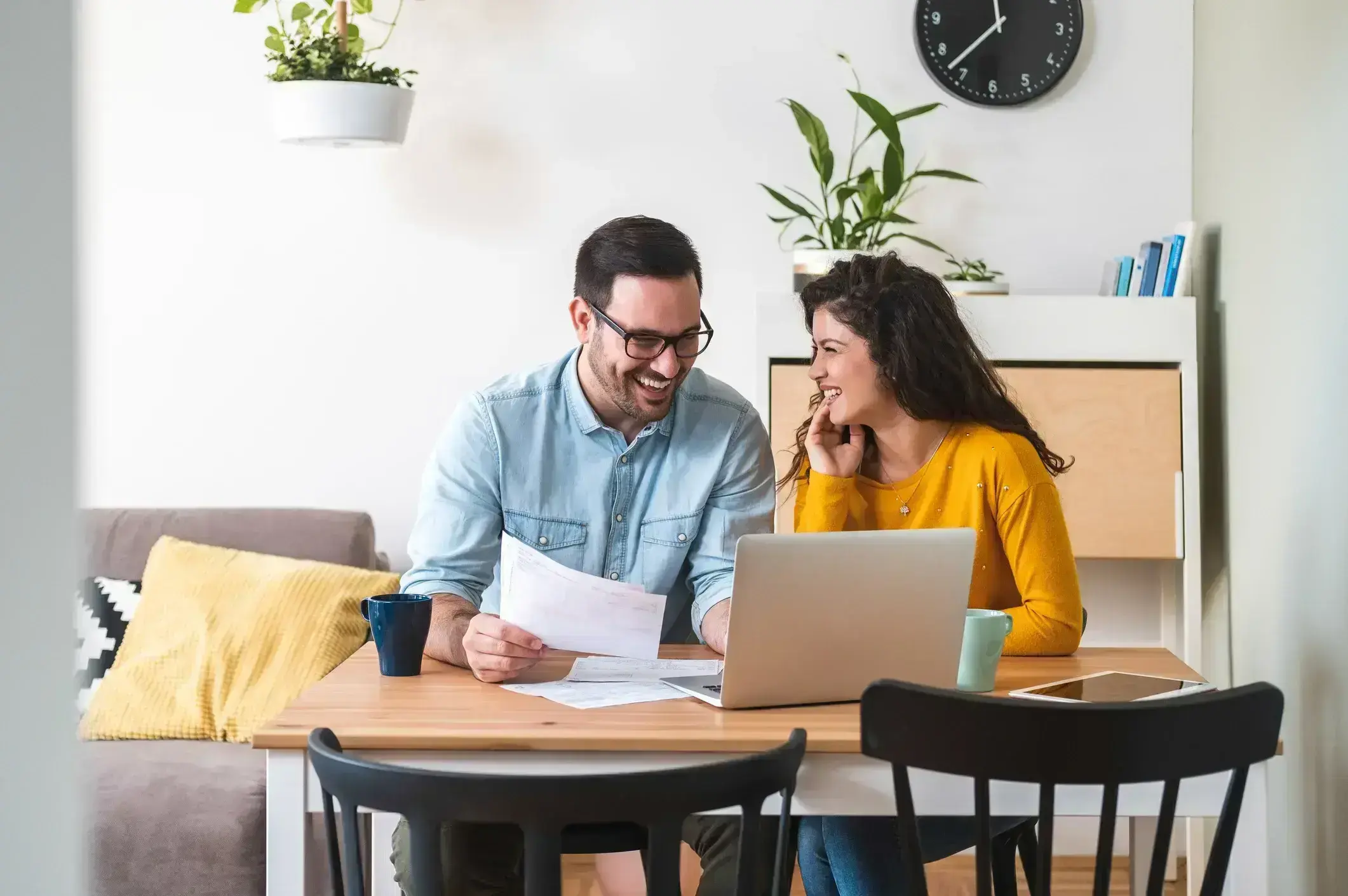Stock Photo of two people smiling